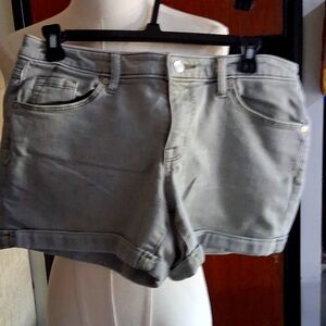 Mossimo Supply Co. White and Brown Jean Shorts
